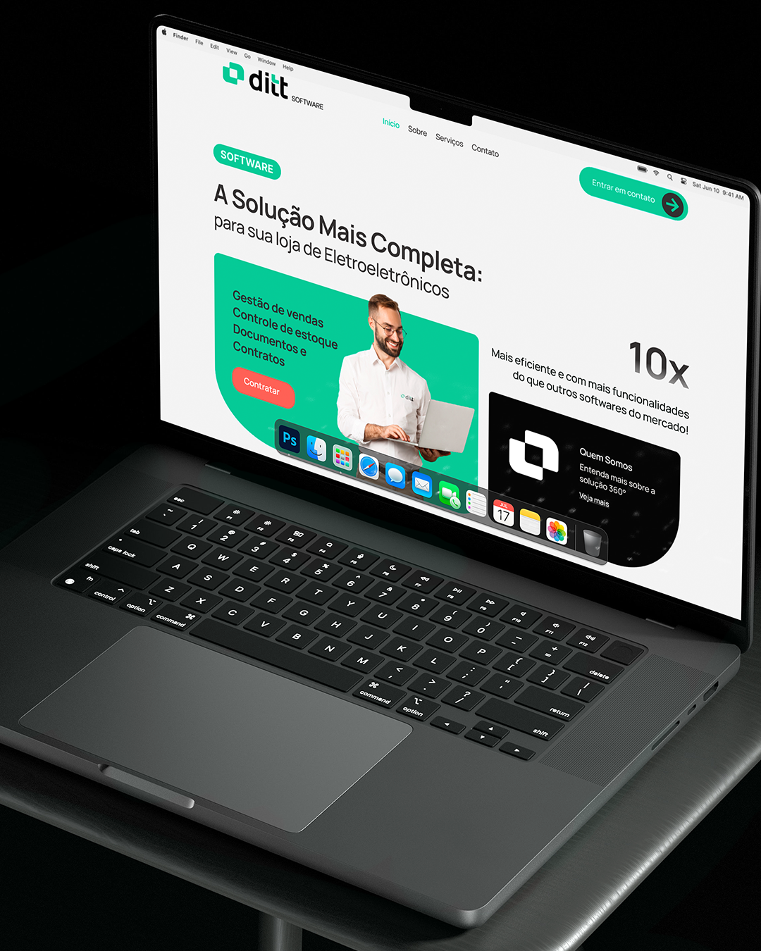 ditt Website on Laptop