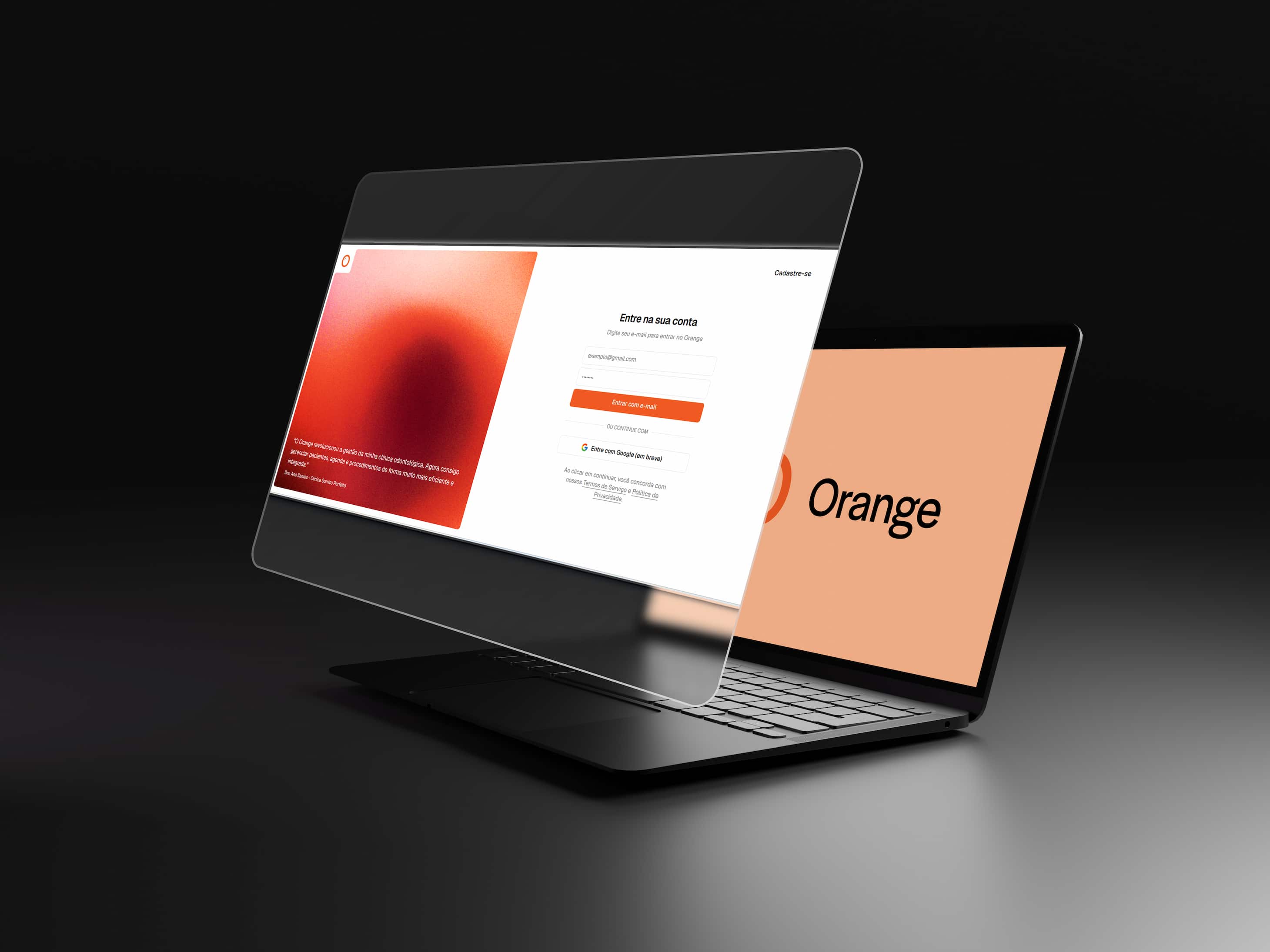 Orange Login Screen